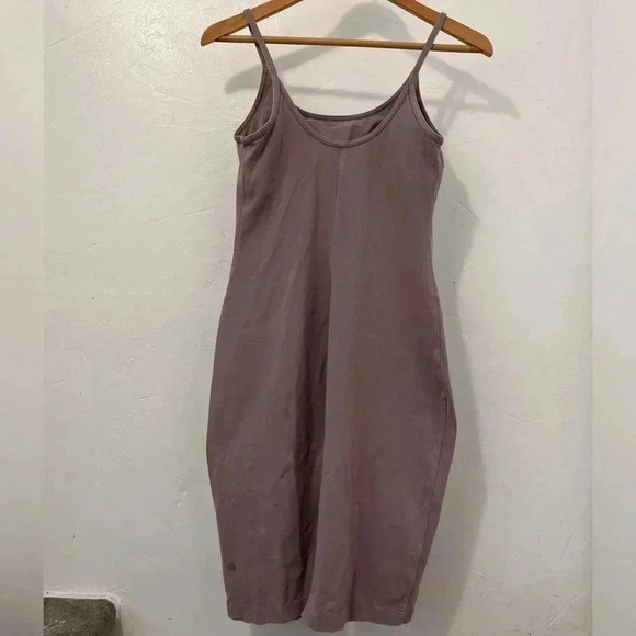 Lululemon Inner Glow Dress Lavender Practice‎ Cotton Bodycon Size 6 Casual - Picture 5 of 16